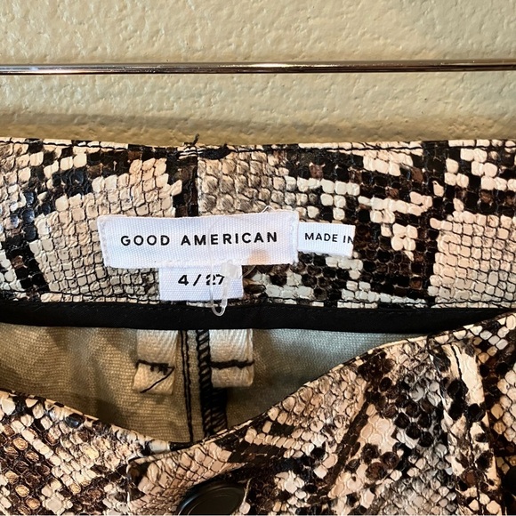 Good American Good Classic Faux Snake Skin Pants, size 4, NWOT - Picture 11 of 11